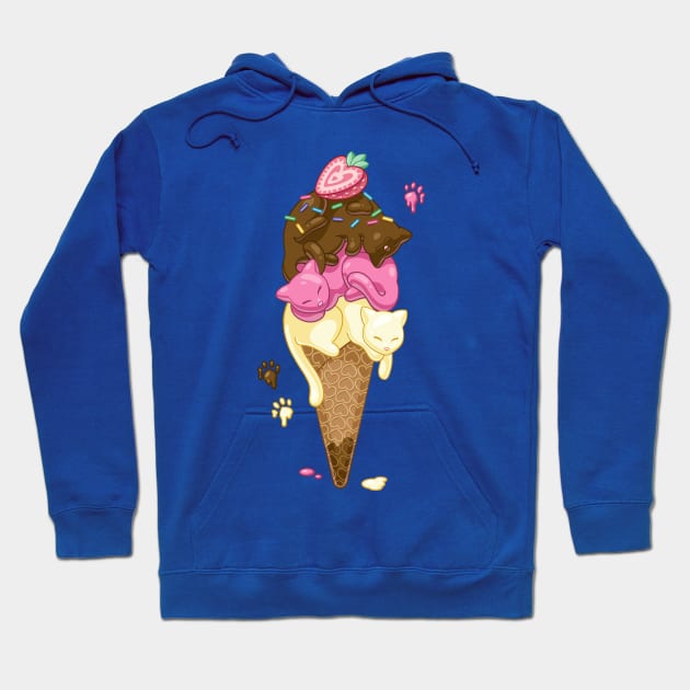 Triple Scoop Kitty Cone Hoodie by rosemcclain